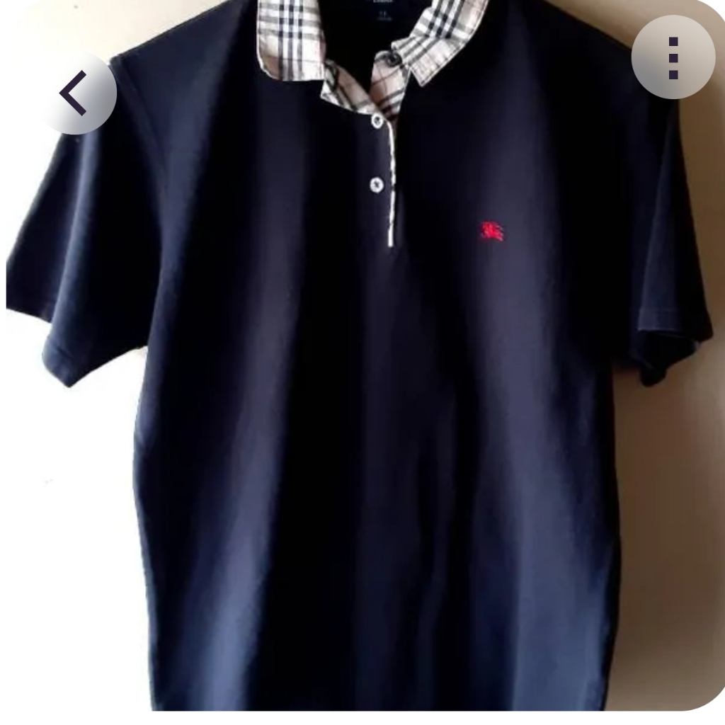 Vintage Burberry London Polo Shirt 'Authentic ' - Black Xl